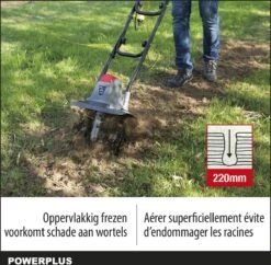 Powerplus POWEG7010 Tuinfrees - 1050W - Werkbreedte 320mm - Werkdiepte Max. 220mm - Incl. 4 Messen 10 Powerplus POWEG7010 Tuinfrees - 1050W - Werkbreedte 320mm - Werkdiepte Max. 220mm - Incl. 4 Messen -Tuinbenodigdheden Bevordering 1200x1178 2