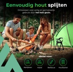 Lighted Lifestyle™| Houtklover Voor Aanmaakhout Incl. Kloofhamer - Houtsplijter - Houtkliever - Snel Haardhout - Gietijzer - Incl. Schroeven -Tuinbenodigdheden Bevordering 1200x1179 7