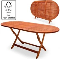 Merkloos Tuintafel Acaciahout - 160x85x75cm - FSC-gecertificeerd -Tuinbenodigdheden Bevordering 1200x1180 2