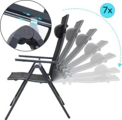 Casaria Tuinstoel Aluminium - 2 Stuks Inklapbaar - Antraciet -Tuinbenodigdheden Bevordering 1200x1183 3