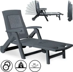 Casaria Ligstoel Zircone – Verstelbaar/Wielen Tot 120 Kg – Antraciet -Tuinbenodigdheden Bevordering 1200x1184 2