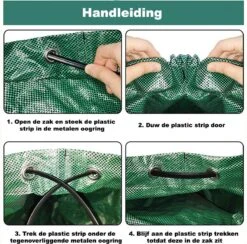 Tuin Afvalzakken - 2 Stuks - Opvouwbare Afvalzak - Tuin Afvalzak - Bladzakken - Waterstotend Tuinafvalzak - 270L -Tuinbenodigdheden Bevordering 1200x1186