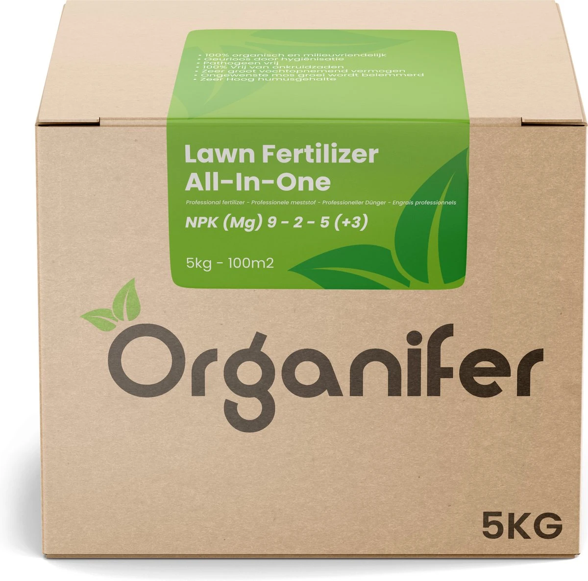 Gazonmest All-In-One (5Kg - Voor 100m2) Voor Een Diepgroen Sterk Gazon Zonder Mos En Onkruid - Complete Meststof Met Kalk En Grasversterker - Organifer 3 Gazonmest All-In-One (5Kg - Voor 100m2) Voor Een Diepgroen Sterk Gazon Zonder Mos En Onkruid - Complete Meststof Met Kalk En Grasversterker - Organifer