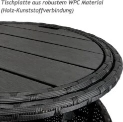 Casaria Polyrattan Zonne-Eiland Ø185cm – Incl. Kussens - Zwart Crème 33 Casaria Polyrattan Zonne-Eiland Ø185cm – Incl. Kussens - Zwart Crème -Tuinbenodigdheden Bevordering 1200x1189 6