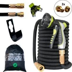 G-Flex Flexibele Tuinslang - Waterslang - 8 Verschillende Sproeistanden - Inclusief Opbergtas/splitter/Koppelstuk/Houder/Rubbers - 30 Meter