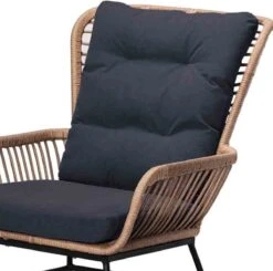 BUITEN Living Dex Wicker Loungestoel Tuin | Wicker + Aluminium | Bamboe Antraciet -Tuinbenodigdheden Bevordering 1200x1192 3