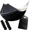 Dubbele Hangmat Zwart Met Spreidstok - 1 Of 2 Persoons - Lig Oppervlak 190x150cm - Lengte 260cm -Tuinbenodigdheden Bevordering 1200x1194 2