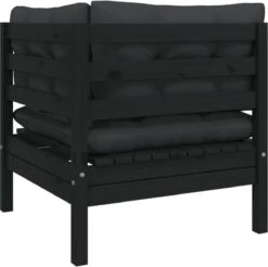 VidaXL 3-delige Loungeset Met Kussens Massief Grenenhout Zwart -Tuinbenodigdheden Bevordering 1200x1195 7