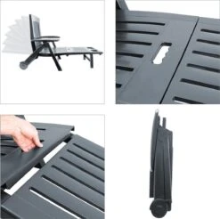 Casaria Ligstoel Zircone – Verstelbaar/Wielen Tot 120 Kg – Antraciet -Tuinbenodigdheden Bevordering 1200x1197 13