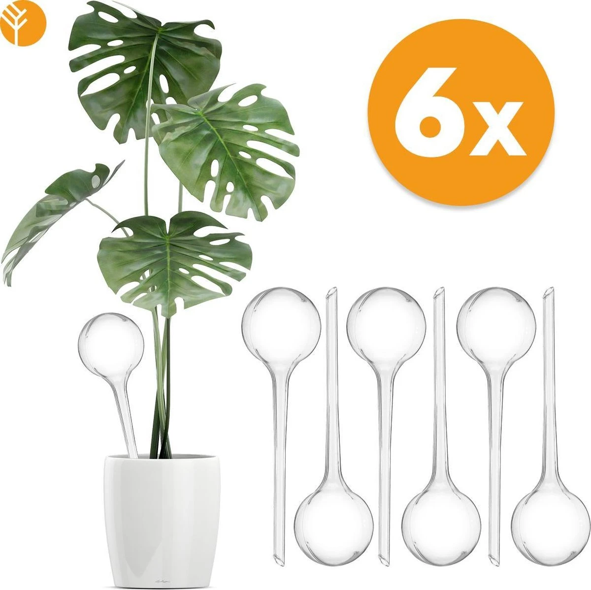 Waterdruppelaar Set Van 6 Stuks Voor Planten Transparant – 27 CM – Automatisch Watergeefsysteem Voor Kamerplanten – Planten Watergever Met Druppelsysteem – Waterbol 3 Waterdruppelaar Set Van 6 Stuks Voor Planten Transparant – 27 CM – Automatisch Watergeefsysteem Voor Kamerplanten – Planten Watergever Met Druppelsysteem – Waterbol