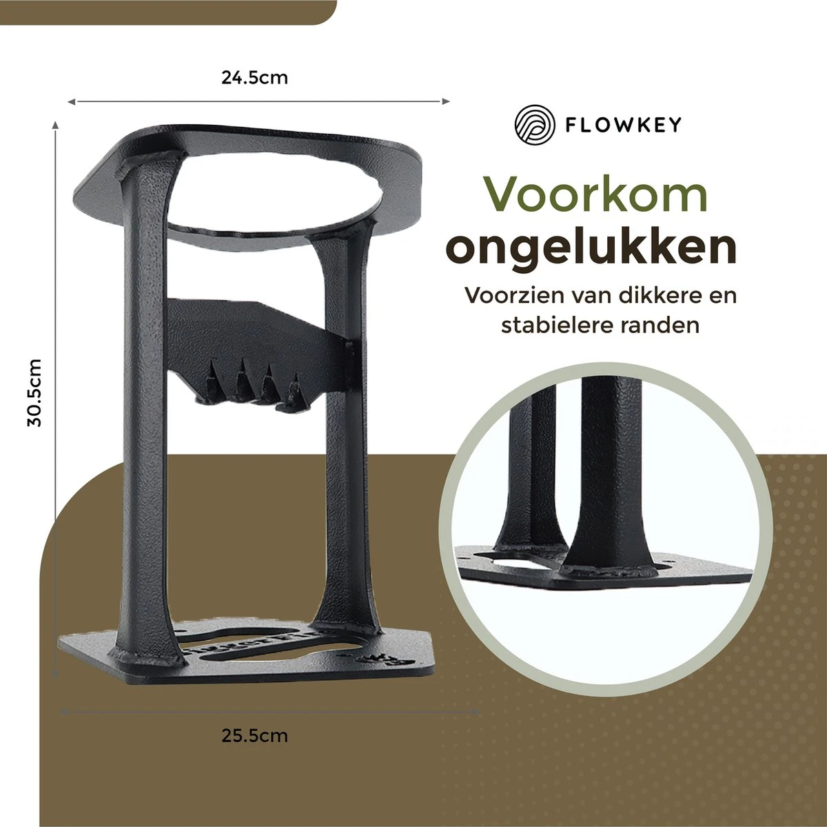 Flowkey® Houtklover XL - Houtsplijter Bijl - Houtkliever Kloofwig Gietijzer - Voor Hout & Aanmaakhout - Inclusief Gratis Hamer 4 Flowkey® Houtklover XL - Houtsplijter Bijl - Houtkliever Kloofwig Gietijzer - Voor Hout & Aanmaakhout - Inclusief Gratis Hamer - Afbeelding 2