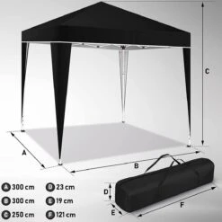 Sens Design Partytent Opvouwbaar - 3 X 3m - Zwart 10 Sens Design Partytent Opvouwbaar - 3 X 3m - Zwart -Tuinbenodigdheden Bevordering 1200x1199 23