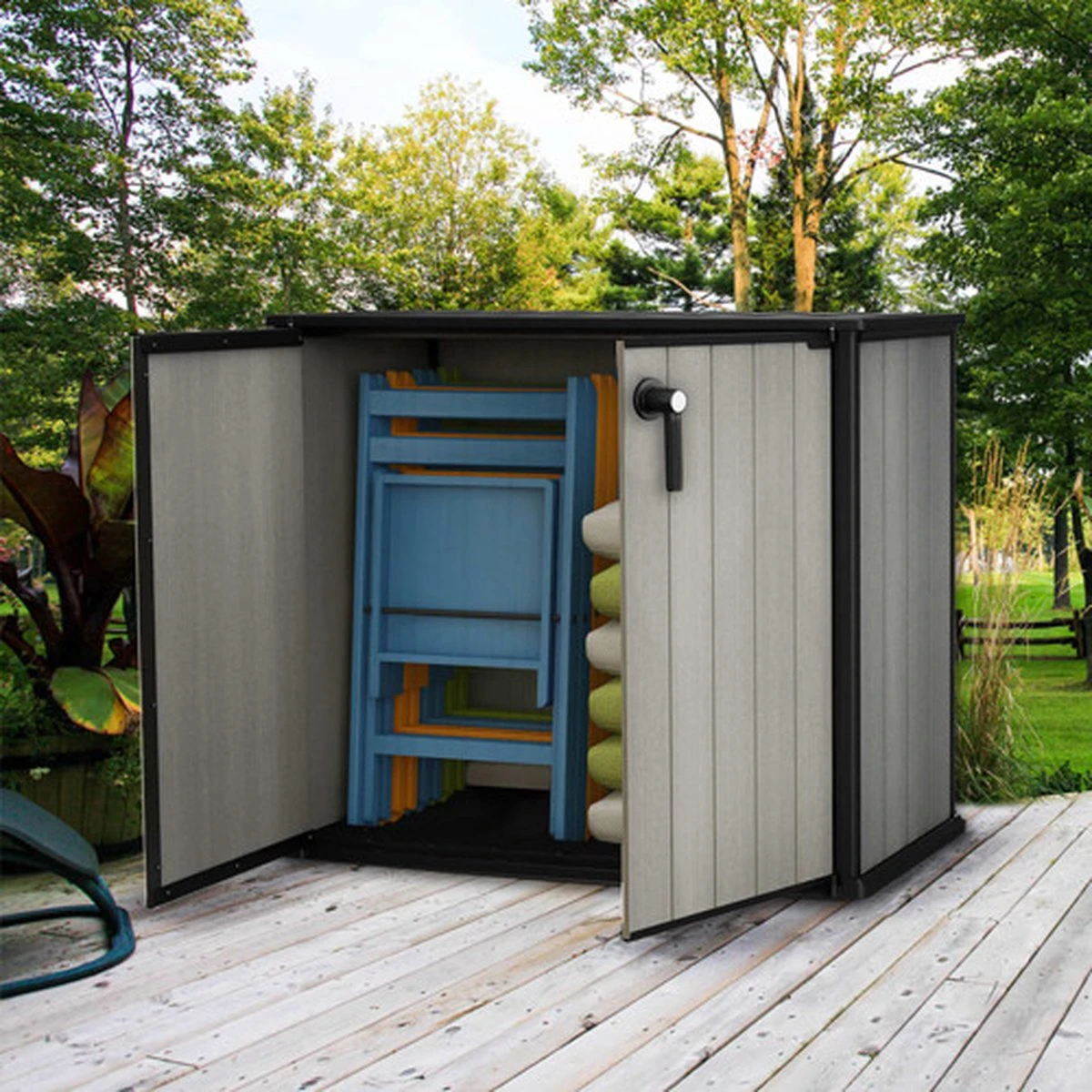 Keter Patio Store Opbergkast - 139,5x77x120cm - Grijs 12 Keter Patio Store Opbergkast - 139,5x77x120cm - Grijs - Afbeelding 10