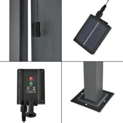 Pergola Fortaleza Tuinpaviljoen Met LED Verlichting 3x3 M Donkergrijs -Tuinbenodigdheden Bevordering 1200x1200 1083