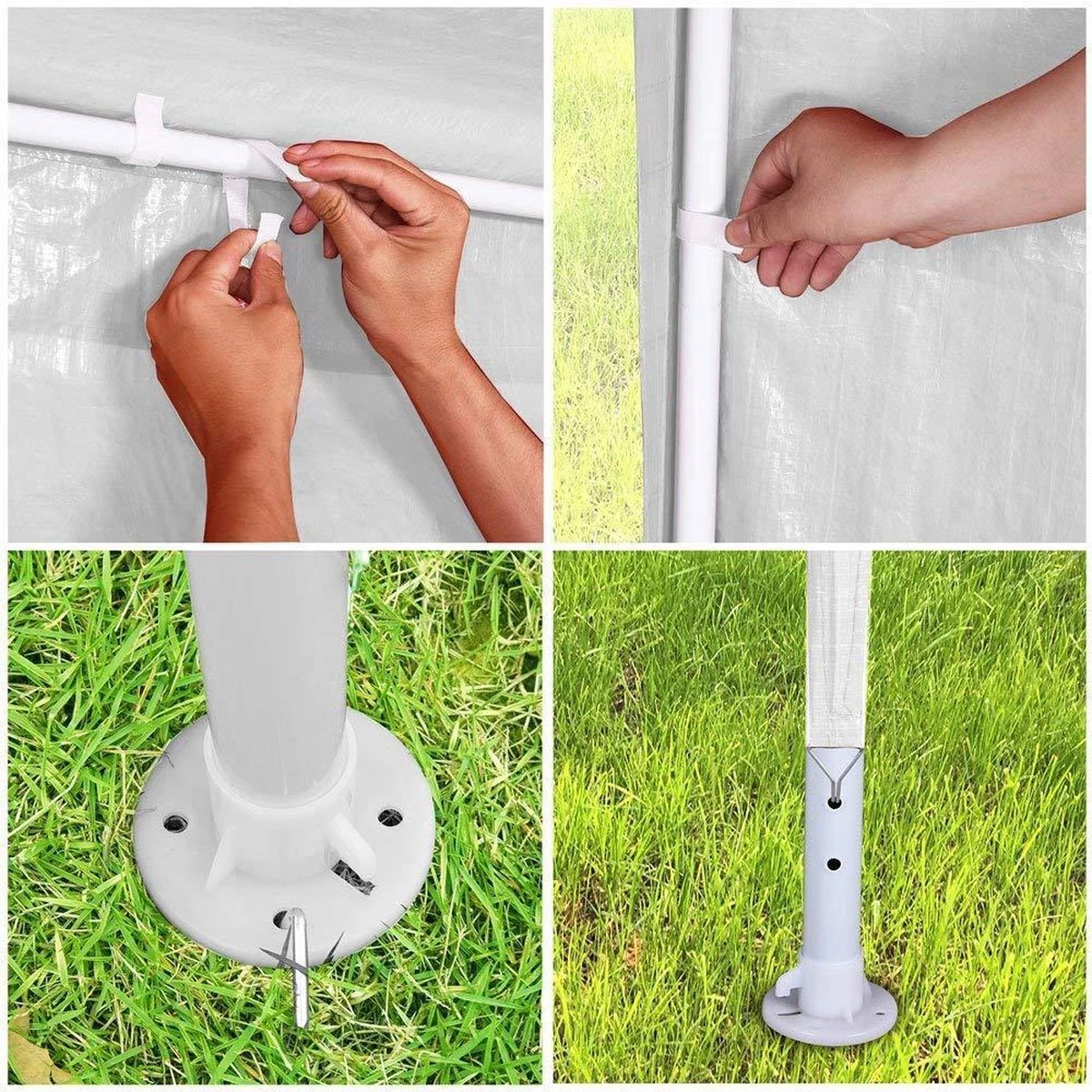 MaxxGarden Partytent - Paviljoen - 3x6m - Incl. Zijwanden - Waterdicht - Wit 9 MaxxGarden Partytent - Paviljoen - 3x6m - Incl. Zijwanden - Waterdicht - Wit - Afbeelding 7