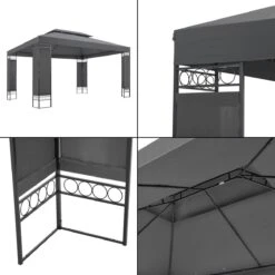 Paviljoen Lanciano Partytent 4x3x2,65 Cm Donkergrijs -Tuinbenodigdheden Bevordering 1200x1200 1104