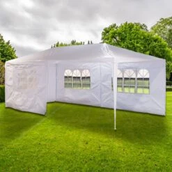 MaxxGarden Partytent - Paviljoen - 300 X 600 X 250 Cm - Met Zijwanden - Waterdicht Pro - 32mm Buizen – Wit -Tuinbenodigdheden Bevordering 1200x1200 1116