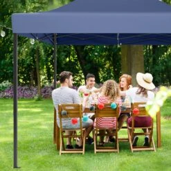LifeGoods Partytent - 3x4.5 M - Easy Up - Opvouwbaar - Waterdicht - Draagtas Met Wieltjes - Donkerblauw -Tuinbenodigdheden Bevordering 1200x1200 1124