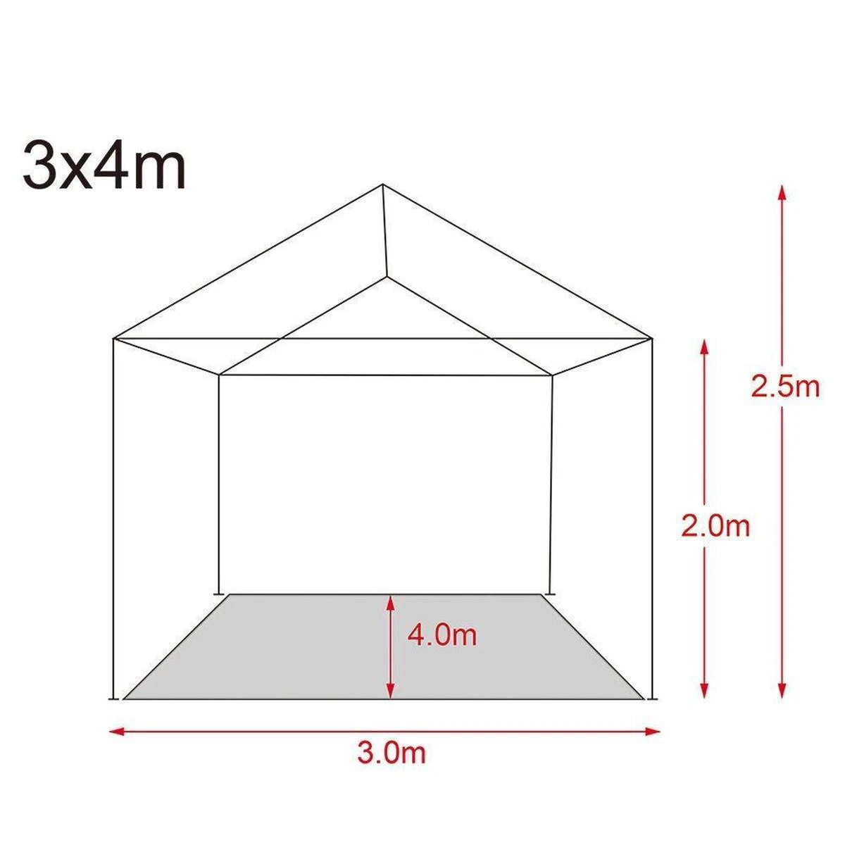 MaxxGarden Partytent Feesttent Paviljoen - 300 X 400 X 250 Cm - Zijwanden - Blauw 5 MaxxGarden Partytent Feesttent Paviljoen - 300 X 400 X 250 Cm - Zijwanden - Blauw - Afbeelding 3