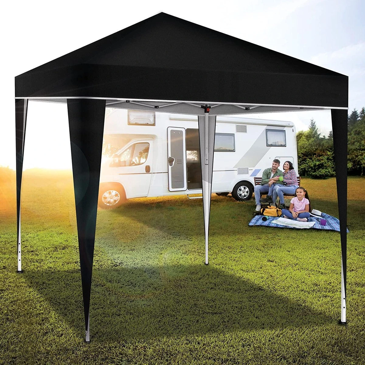 Sens Design Partytent Opvouwbaar - 3 X 3m - Zwart 8 Sens Design Partytent Opvouwbaar - 3 X 3m - Zwart - Afbeelding 6