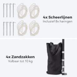 LifeGoods Partytent - 3x3 M - Easy Up - Opvouwbaar - Waterdicht - Draagtas Met Wieltjes - Beige 14 LifeGoods Partytent - 3x3 M - Easy Up - Opvouwbaar - Waterdicht - Draagtas Met Wieltjes - Beige -Tuinbenodigdheden Bevordering 1200x1200 1135