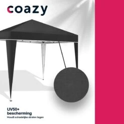 Coazy Waterdichte Partytent 3x3 Meter Opvouwbaar - Paviljoen - Easy Up - Pop-up Tent Met Haringen, Touw En Anti Slip Poten - Waterdicht - Partytenten Weerbestendig -Tuinbenodigdheden Bevordering 1200x1200 1150