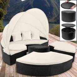 Casaria Polyrattan Zonne-Eiland Ø185cm – Incl. Kussens - Zwart Crème 29 Casaria Polyrattan Zonne-Eiland Ø185cm – Incl. Kussens - Zwart Crème -Tuinbenodigdheden Bevordering 1200x1200 1160