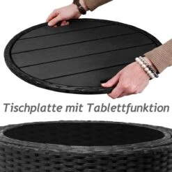 Casaria Polyrattan Zonne-Eiland Ø185cm – Incl. Kussens - Zwart Crème 40 Casaria Polyrattan Zonne-Eiland Ø185cm – Incl. Kussens - Zwart Crème -Tuinbenodigdheden Bevordering 1200x1200 1166