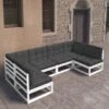 Decoways - 6-delige Loungeset Met Kussens Massief Grenenhout Wit -Tuinbenodigdheden Bevordering 1200x1200 1187