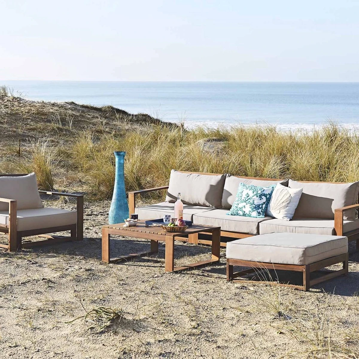 Alice's Garden Loungeset Mendoza - Acacia - 5 Plaatsen - Beige 8 Alice's Garden Loungeset Mendoza - Acacia - 5 Plaatsen - Beige - Afbeelding 6