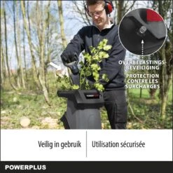 Powerplus POWEG5011 Elektrische Hakselaar Versnipperaar - 2400W - Max. Ø40mm - Incl. Duwstok, Wielen En 50L Opvangzak - Heggen, Bomen En Haag - Tuinonderhoud -Tuinbenodigdheden Bevordering 1200x1200 125