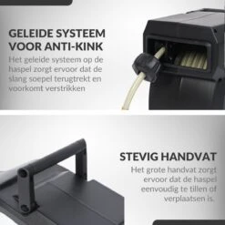 Buxibo - Wandslangenbox 20 Meter + 2 Meter - Tuinslang Met Haspel - 9 Sproei Standen - Slangenhouder 180° Draaibaar - Tuinslanghaspel Zwart+ Gratis Sproeier - Zwart -Tuinbenodigdheden Bevordering 1200x1200 1276