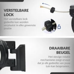 Buxibo - Wandslangenbox 20 Meter + 2 Meter - Tuinslang Met Haspel - 9 Sproei Standen - Slangenhouder 180° Draaibaar - Tuinslanghaspel Zwart+ Gratis Sproeier - Zwart -Tuinbenodigdheden Bevordering 1200x1200 1278