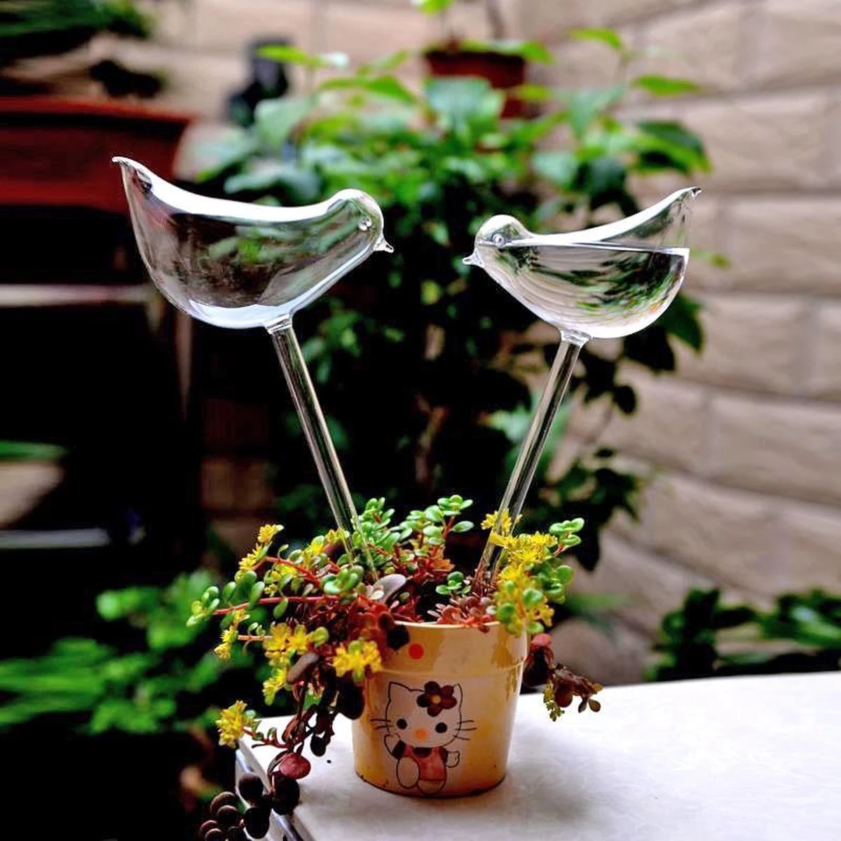 Planten Watergever Glazen Vogel (set Van 2) 5 Planten Watergever Glazen Vogel (set Van 2) - Afbeelding 3