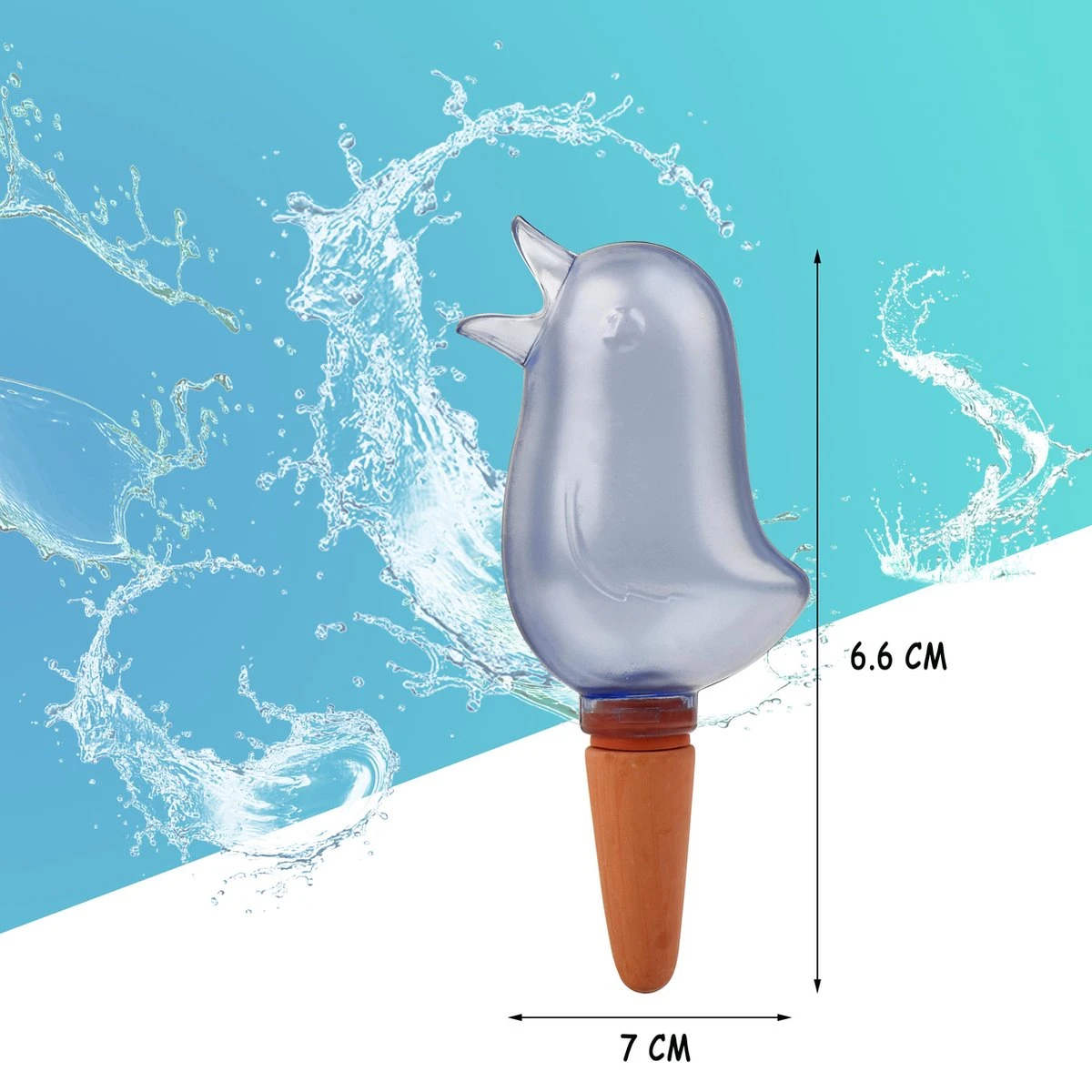 Waterdruppelaar Voor Planten 2 Stuks - Waterbol Kamerplanten - Automatisch Watergeefsysteem - Vogel - Roze 6 Waterdruppelaar Voor Planten 2 Stuks - Waterbol Kamerplanten - Automatisch Watergeefsysteem - Vogel - Roze - Afbeelding 4