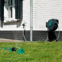 VONROC Automatische Slanghaspel – Incl. 25m Tuinslang, Aansluitslang, Spuitstuk, Koppelingen & Kraanaansluiting -Tuinbenodigdheden Bevordering 1200x1200 1442