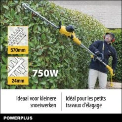 Powerplus POWXG2043 Elektrische Heggenschaar - 750W - Snoeien En Knippen - Zwaardlengte 570mm - Mesafstand 24mm - Telescopisch - Draaibaar Handvat - Haagschaar Voor Tuinonderhoud -Tuinbenodigdheden Bevordering 1200x1200 153