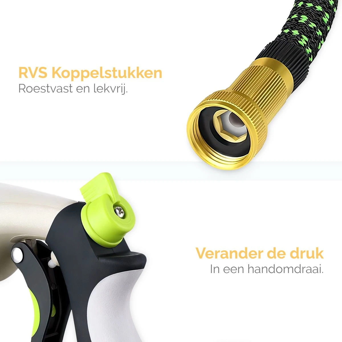 Goliving Tuinslang Flexibel - 30 Meter - Uitrekbare Tuinslang Sproeier - Tuinsproeier - Zwart - Acht Standen - Met Opbergtas 5 Goliving Tuinslang Flexibel - 30 Meter - Uitrekbare Tuinslang Sproeier - Tuinsproeier - Zwart - Acht Standen - Met Opbergtas - Afbeelding 3