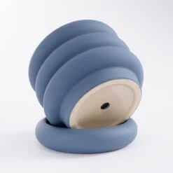 Mica Decorations Ilse Bloempot Met Schotel - H16 X Ø18,5 Cm - Keramiek - Blauw -Tuinbenodigdheden Bevordering 1200x1200 1628