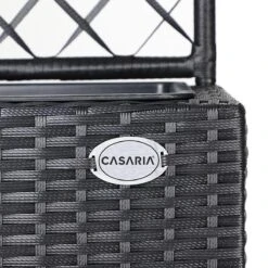 Casaria Polyrattan Plantenbak - Met Klimoprek - 3 Bakken Zwart -Tuinbenodigdheden Bevordering 1200x1200 1701