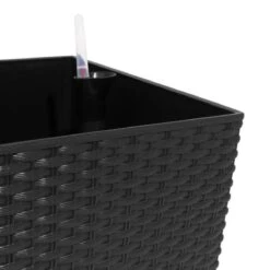 Prosperplast Kunststof Rato Plantenbak Op Poten Met Irrigatiesysteem Antraciet 80 X 33 X 62 Cm - 72 Liter - Balkonbakken/bloembakken -Tuinbenodigdheden Bevordering 1200x1200 1703