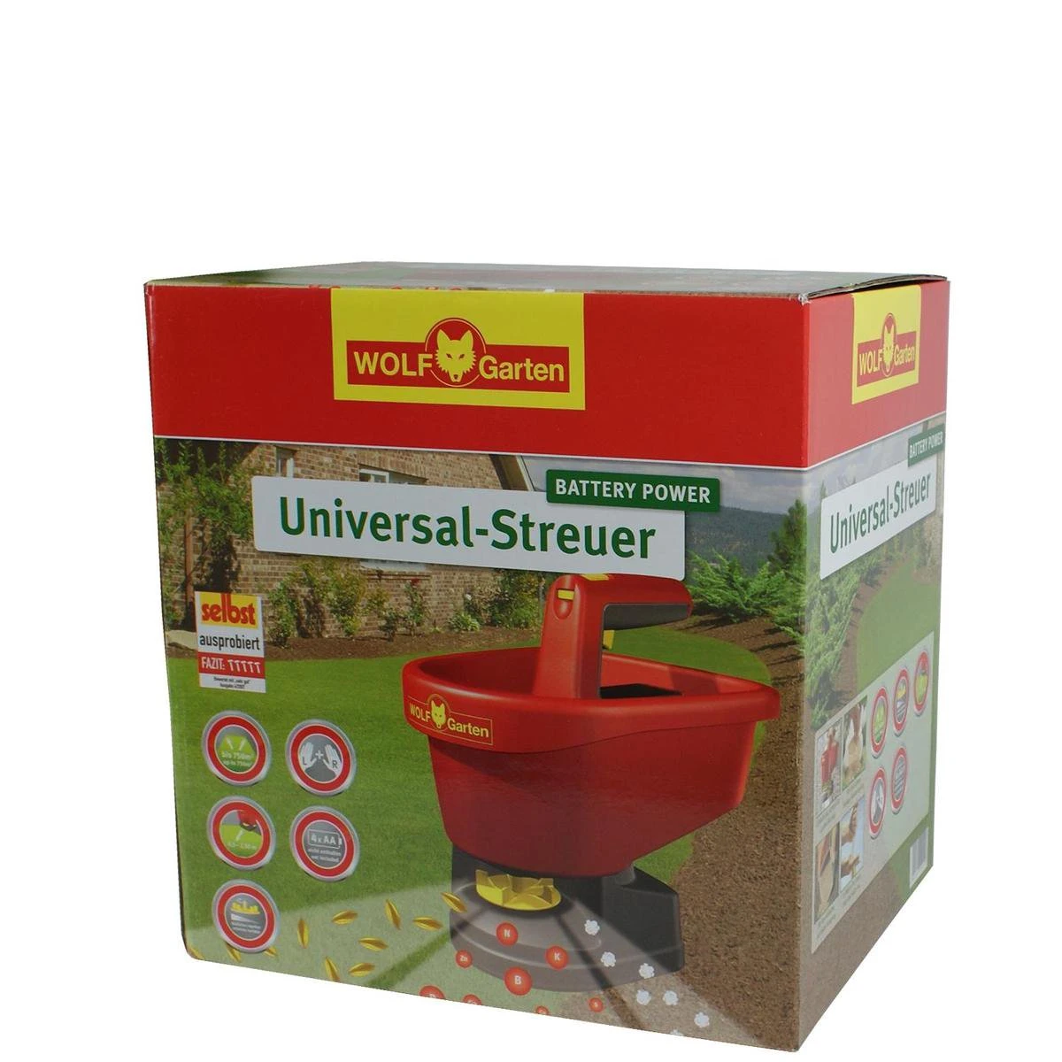 WOLF-Garten Universele Handstrooier WE-B - Strooibreedte Instelbaar 0.5 M-2.5m - Batterij Aandrijving - Inhoud 3 Liter 7 WOLF-Garten Universele Handstrooier WE-B - Strooibreedte Instelbaar 0.5 M-2.5m - Batterij Aandrijving - Inhoud 3 Liter - Afbeelding 5