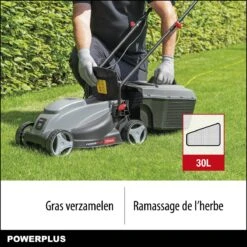 Powerplus POWEG63703 Elektrische Grasmaaier - Grasmachine Voor Kleine Tuin - 1000 W - 32cm Maaibreedte - 30L Opvangbak - Verstelbare Maaihoogte -Tuinbenodigdheden Bevordering 1200x1200 230