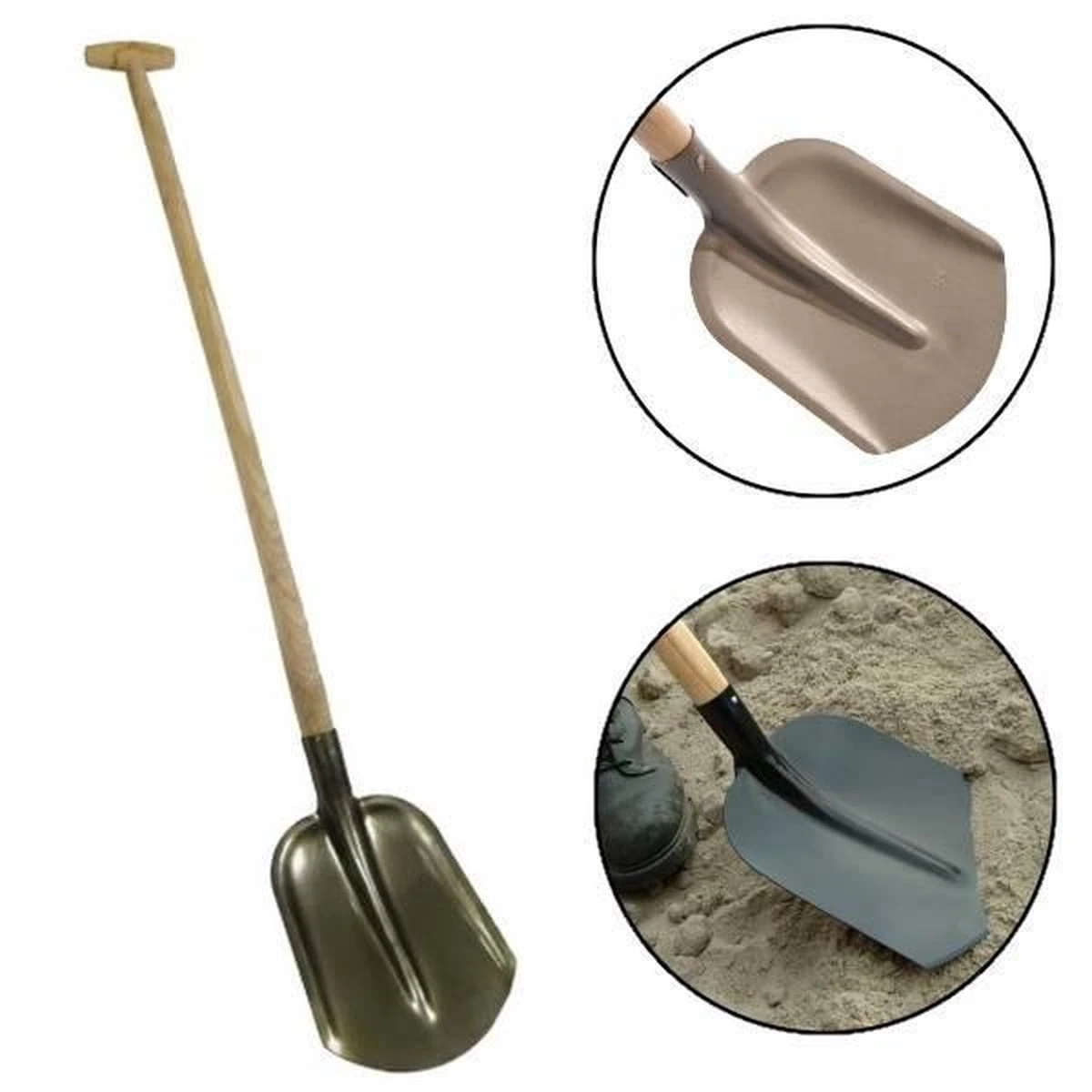 Gardenline Stalen Bats Met Houten Steel 135cm 5 Gardenline Stalen Bats Met Houten Steel 135cm - Afbeelding 3