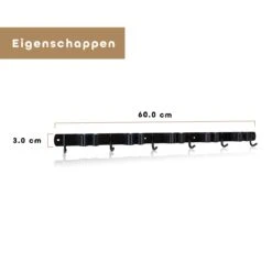 Bezem Ophangsysteem – Bezemhouder – Tuingereedschap – RVS – 5 Houders – 6 Haken - BAULK® -Tuinbenodigdheden Bevordering 1200x1200 302