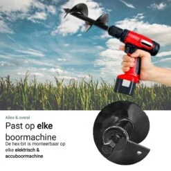 MaatWorkz - Grondboor - 25 CM - Boormachine - Bollenplanter - Moestuin - Palenboor - Boor - Tuin -Tuinbenodigdheden Bevordering 1200x1200 307
