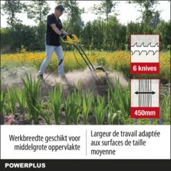 Powerplus POWXG72010 Tuinfrees - 1500W - Werkbreedte 450mm - Werkdiepte Max. 220mm - Incl. 6 Messen En Wielen 13 Powerplus POWXG72010 Tuinfrees - 1500W - Werkbreedte 450mm - Werkdiepte Max. 220mm - Incl. 6 Messen En Wielen -Tuinbenodigdheden Bevordering 1200x1200 315