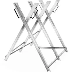 Merkloos Monzana Zaagbok - Metaal Opvouwbaar 83x81x88cm - Zilver -Tuinbenodigdheden Bevordering 1200x1200 342