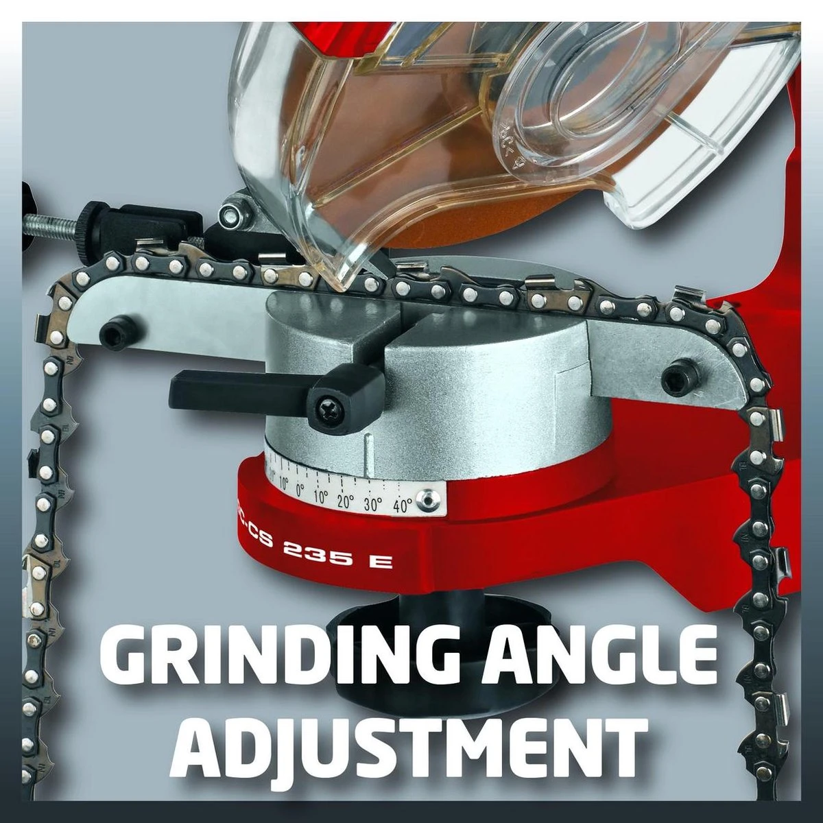 Einhell Kettingslijper GC-CS 235 E (235 W - 3.000 /min - Kettingspanner - Slijpschijf - Verlichting - Draaibare Slijpkop - Dieptebegrenzer) Slijpkop - Dieptebegrenzer) 4 Einhell Kettingslijper GC-CS 235 E (235 W - 3.000 /min - Kettingspanner - Slijpschijf - Verlichting - Draaibare Slijpkop - Dieptebegrenzer) Slijpkop - Dieptebegrenzer) - Afbeelding 2