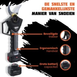 Reichlër® Elektrische Snoeischaar - 40 Mm Snijdiameter - 2x Accu - Anti-cut Functie - Heggenschaar - Takkenschaar - Zwart 11 Reichlër® Elektrische Snoeischaar - 40 Mm Snijdiameter - 2x Accu - Anti-cut Functie - Heggenschaar - Takkenschaar - Zwart -Tuinbenodigdheden Bevordering 1200x1200 4